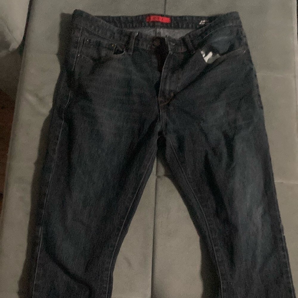 Black Slim Fit Jeans with Dark Wash